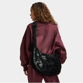 Resim Nike Kadın Çanta Faux Fur Slouchy Bag Bej Kadın Çantası Geniş Kadın Çanta 19 Litre Peluş Kadın Çanta 