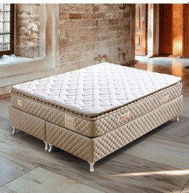 Resim Setaymobilya Ortopedik Yatak, Stella Bej Pedli Ortopedik Yaylı Yatak 