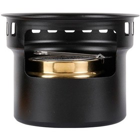 Resim Dofolink Alüminyum Portatif Alkollü Ofen: Dışarıda Pişirme Ve Çay Demleme, Hafif Taşınabilir, Siyah Siyah 