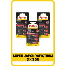 Resim Pattex Pattex--Süper Japon 3 x 1g - 3’lü Bundle 