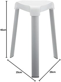 Resim Primanova Banyo Taburesi Alu. Beyaz M-Kv17-01 