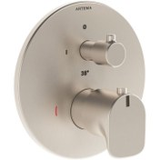 Resim Artema Root Round A4269534 Ankastre Termostatik Duş Bataryası, Sıva Üstü Grubu, Fırçalı Nikel 