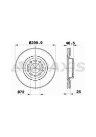Resim Mazda On Fren Disk Aynası Havalı Mazda 3 03-09 Mazda 5 05- 300x5 - Braxıs Ae0314 