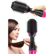 Resim Siyah Profesyonel Saç Kurutma ve Düzleştirme Makinesi, Taraklı Fön Cihazı 