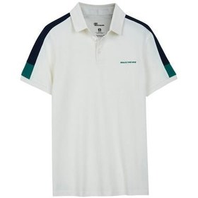 Resim Skechers M Colorblock Polo T-Shirt Erkek T-Shirt Beyaz 