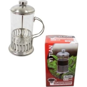 Resim Pazariz Filtre Kahve ve Bitki Çayı Demliği French Press 600 ml 