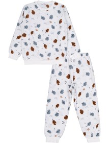 Resim Civil Girls Yaprak Desen 6-9 Yaş Pijama Takımı - Ekru - Ekru / 8-9 Yaş 