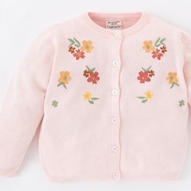 Resim Defacto Kız Bebek Çiçekli Bisiklet Yaka Hırka Z1819a223sp 