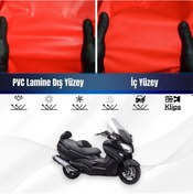 Resim Suzukı Burgman An 650 Abs Motosiklet Brandası Su Geçirmez Branda Kırmızı Branda Motor Branda Xxl 