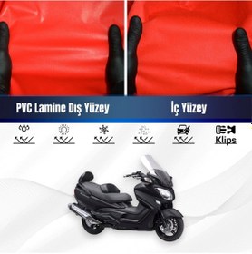 Resim Suzukı Burgman An 650 Abs Motosiklet Brandası Su Geçirmez Branda Kırmızı Branda Motor Branda Xxl 