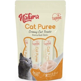 Resim Natura Cat Pure Chiken & Karides Yetişkin Kedi Ödülü 5 x 12 G 