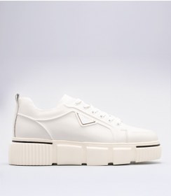 Resim MARCOMEN Erkek Kalın Tabanlı Deri Sneaker Beyaz 