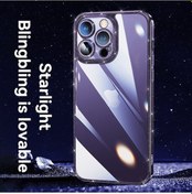Resim Iphone Uyumlu 14 Plus Sulada Işıltılı Tpu + Temperli Cam Telefon Kılıfı 