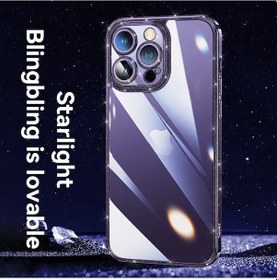 Resim Iphone Uyumlu 14 Plus Sulada Işıltılı Tpu + Temperli Cam Telefon Kılıfı 
