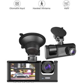 Resim Inovaxis Dikiz Aynası Tipi 1080P Full HD, 170° Geniş Açı, Döngüsel Kayıt Araç İçi Kamera 