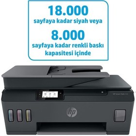 Resim HP Smart Tank 530 4SB24A Wifi Mürekkep Püskürtmeli Çok Fonksiyonlu Yazıcı 