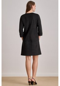 Resim Guitar Diz Boy Siyah Süet Elbise Siyah 