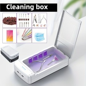 Resim Taşınabilir Protezler, Telefonlar ve Diş Aletleri için Dezenfeksiyon Kutusu - Çoklu Fırça Başlıklı USB ile Çalışan Dezenfeksiyon Kılıfı, Seyahat ve Ev İçin Kompakt Temel Gereç JT-891, Cihaz ve Araç Temizleyici | Şeffaf Kapak Tasarımı | Dayanıklı Plastik Dış Yüzey, Protez Temizleme Kabı 