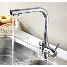 Resim Aqua Bella Su Arıtma Cihazı Için 3 Yollu Bataryalı Musluk 