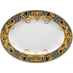 Resim Versace Prestige Gala Oval Porselen Servis Tabağı 40 Cm 19325-403637-12740 