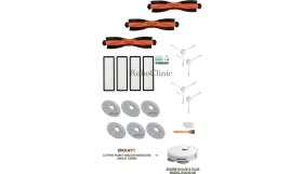 Resim Roboclinic Xiaomi Robot Vacuum S10+ / S10 Plus Robot Süpürge Uyumlu Yedek Fırça, Hepa Filtre, Mop - 19 Parça 