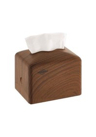 Resim R-1332 Modern Mini Masaüstü Peçete Dispenseri Koyu Ahşap 303414 