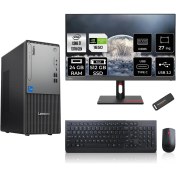 Resim Lenovo Thinkcentre Neo 50T Gen 5 Intel Core I7 13700 24GB 512GB SSD GTX1650/4GB 27" Fhd Monitör Freedos Masaüstü Bilgisayar & Per4 USB Bellek 12UB000LTRMNT2312 