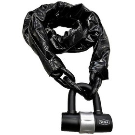 Resim Kilitli Motorsiklet Zinciri Kılıflı, Kesilmez Zincir 13mm 2mt 