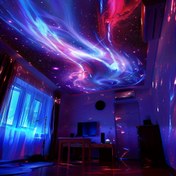 Resim 1 Aurora LED Projektör Işığı - USB ile Çalışan, Uzaktan Kumandalı, Ayarlanabilir Parlaklık, Göz Alıcı Galaksi ve Bulutsu Etkileri, Yatak Odası, Oturma Odası veya Ofis Dekoru için Mükemmel, 14 Yaş ve Üzeri Gençler İçin İdeal Duvar Lambası 
