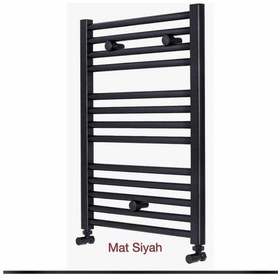 Resim İsaoğlu Yapı Mat Siyah Radyatör Banyo Havlupan 50 70 Vanalar Dahil Komple Set Siyah Havlupan 