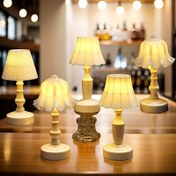 Resim 1 adet Candle Lightli Mini LED Masa Lambası - Enerji Verimli, Ayarlanabilir Parlaklık, Dokunmatik Kontrol, Plastik Taban, Yatak Odası ve Oturma Odası Dekoru için İdeal, Ev Masa Lambası 