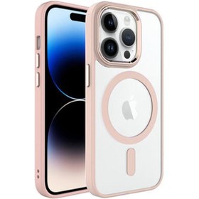 Resim Nettech Apple Uyumlu iPhone 14 Pro Soft Akrilik Magsafe Seri Arka Koruma Kılıf - Mavi Mavi 