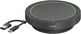 Resim Jabra Speak2 55 Bluetooth eller serbest konuşma çözümü, gürültü azaltmalı 4 mikrofon, 50 mm geniş bantlı hoparlör, geniş bantlı ses, kompakt, taşınabilir, yakınlaştırma ve Google Meet sertifikalı, 