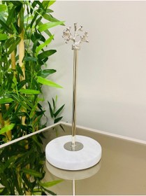 Resim YENİLİK HOME Gümüş Mermer Havluluk, Ev Dekorasyon 