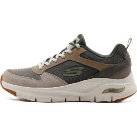 Resim Skechers Archfit-Servitica Mens Sneaker Erkek Günlük Spor Ayakkabı Krem 