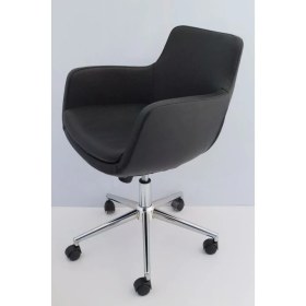 Resim Bintaş Mobilya Bulut Rahat Siyah Deri Ofis Sandalyesi 