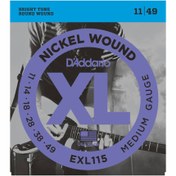 Resim D'Addario EXL115 Blues / Jazz Elektro Gitar Teli (11-49) 