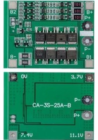 Resim Weko Bms-24227 3s 25a Bms Devresi Lityum Batarya Şarj Modülü 