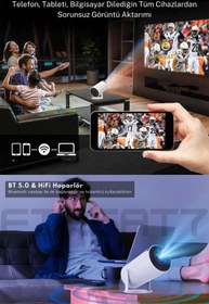 Resim Fırsat7 Taşınabilir 130" inç Yansıtma Sinema Projeksiyon Cihazı Ev Sineması Dahili Android 11.0, Bluetooth 
