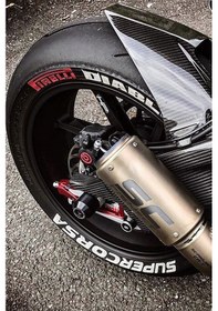 Resim Motosikler 3d Lastik Yazısı Pirelli Diablo Supercorsa 8 Adet 