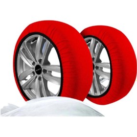 Resim TROBUS 245 40 R19 Kar Çorabı 2 Adet Kırmızı Siyah 