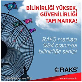 Resim Raks WF20SA Sanayi Tipi Duvar Siyah Vantilatör 