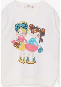 Resim Kız Çocuk Sweatshirt Kız Baskılı Ekru (2-6 Yaş) 