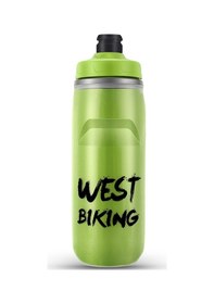 Resim West Bıkıng Yp0721047 Yalıtımlı Pp+Silikon Sıkılabilir Su Şişesi Bisiklet Içme Bardağı Bpa Içermez Fda Sertifikalı Değil - Yeşil 