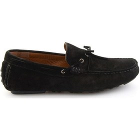 Resim Bambi Siyah Hakiki Deri Erkek Loafer Ayakkabı E01547009902 Siyah 
