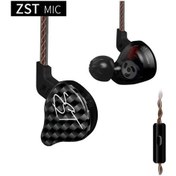 Resim Kz-zst Circle Iron Kulaklık Önceki Kulaklık Mobil Bantlı Ağır Bas Çift Üniteli Müzik Müzik Var 