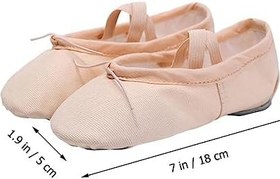 Resim Holibanna 1 Çift Çocuk Bale Yumuşak Tabanlı Bale Ayakkabıları Kızlar Erkekler Erkekler Ve Kızlar Için Esnek Kemer Yoga Dansı Için Rahat 