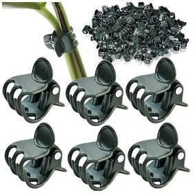 Resim Cloud011 50 Adet Koyu Yeşil Bahçe Klipsi - Bitki, Orkide Ve Sarmaşık Destek 