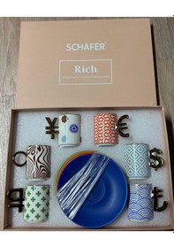 Resim Schafer Rich 6 Kişilik Kahve Fincan Takımı 12 Prç - Asorti02 Çok Renkli 