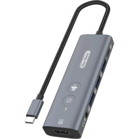 Resim Go-Des Go Des GD-6903 Type-C Bağlantılı 6in1 Hub Adaptör Usb3.0/hdmi/pd 100W/4K Ultra Hd 30hz/5Gbps Gri 